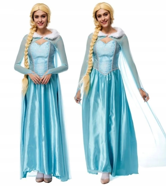 Kostým Převlek Šaty Elza Elsa Cosplay Dospělý L