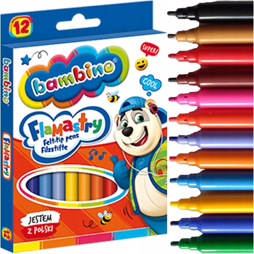 

Pisaki Flamastry Mazaki Bambino 12 Kol. Majewski
