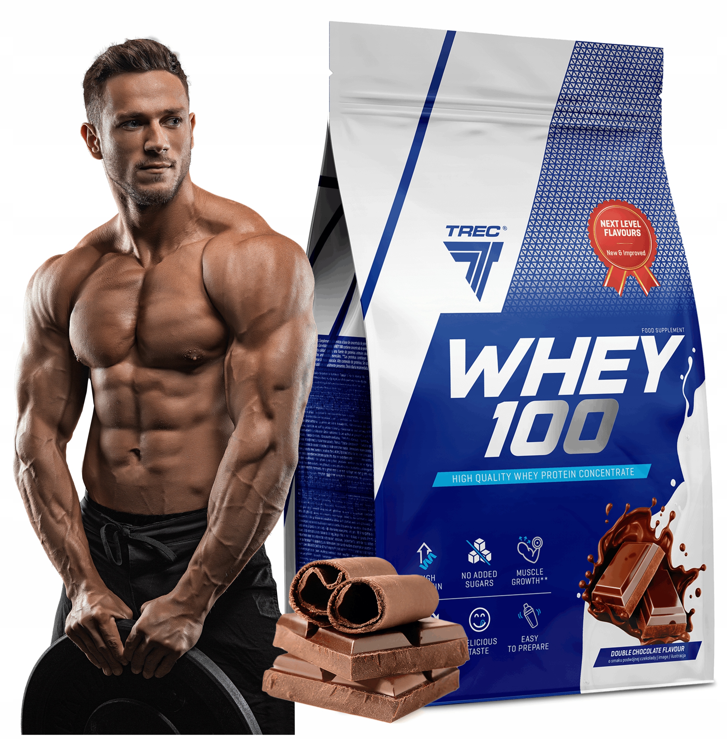 Protein Trec Nutrition Wpc prášek Dvojitá čokoláda 900 g