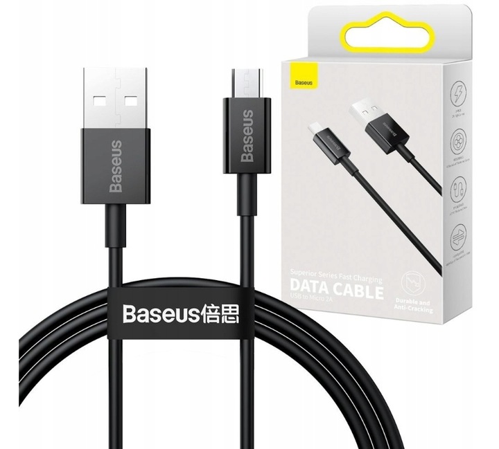 

Kabel przewód Usb do micro Usb Baseus 2A 1m