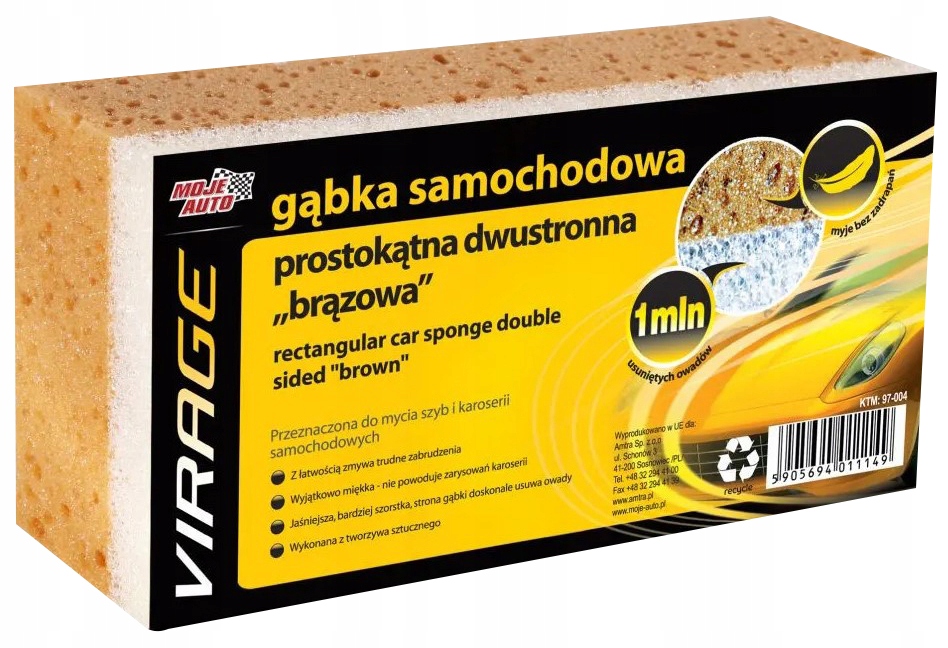 

Moje Auto Gąbka Samochodowa Prostokątna Dwustronna