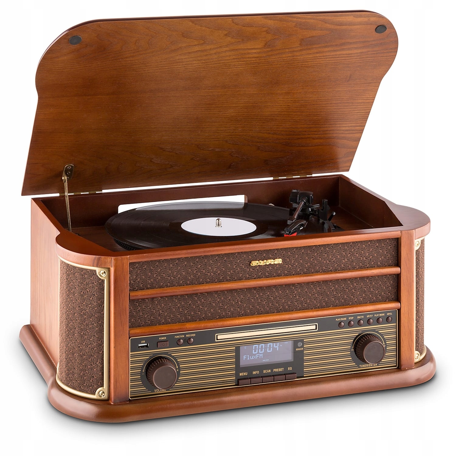 Проигрыватель auna Belle Epoque 1908 DAB коричневый