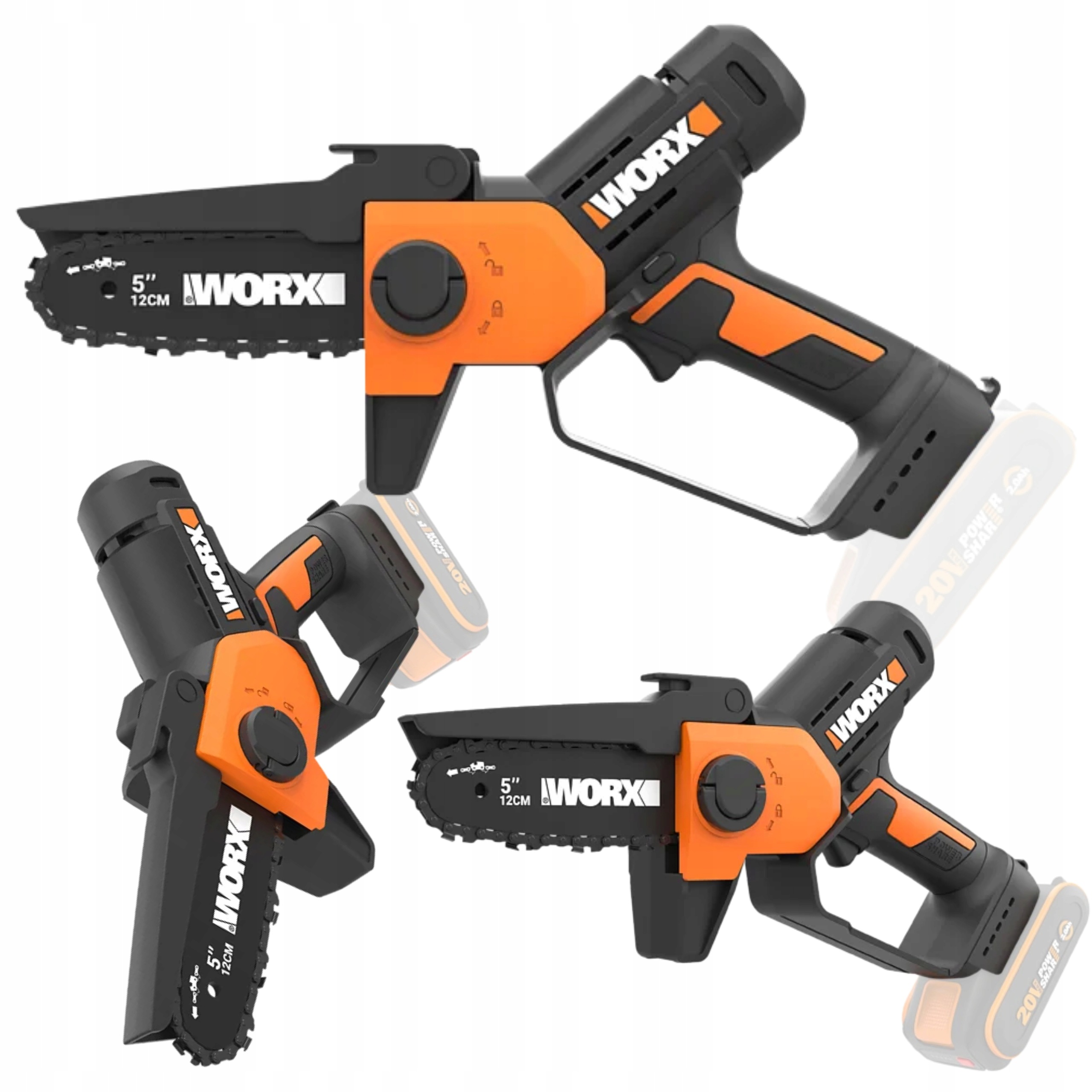 Worx WG326E.9 Bezkartáčová Akumulátorová Minipilka Body 20V 12cm