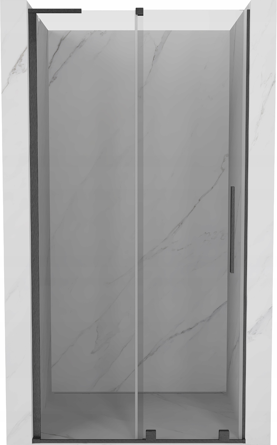 Mexen Velar L Drzwi Prysznicowe Rozsuwane 110 CM Transparent Gun Gray