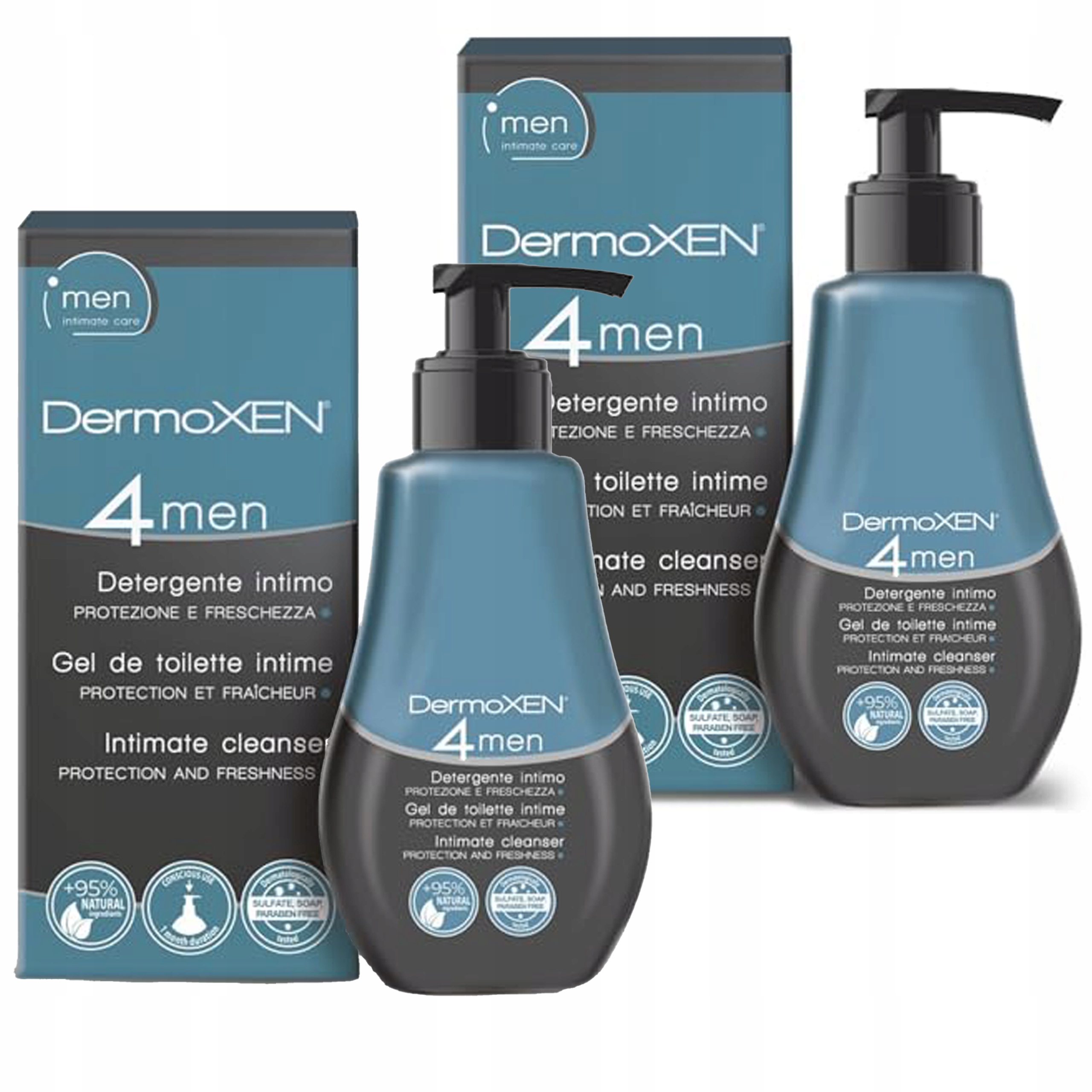 Gel pro intimní hygienu pro muže antibakteriální DermoXEN 4MEN, 125 ml