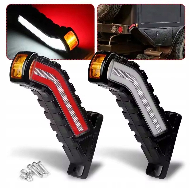 Lampa obrysowa Waś LED czerwona 12V-24V uniwersalna