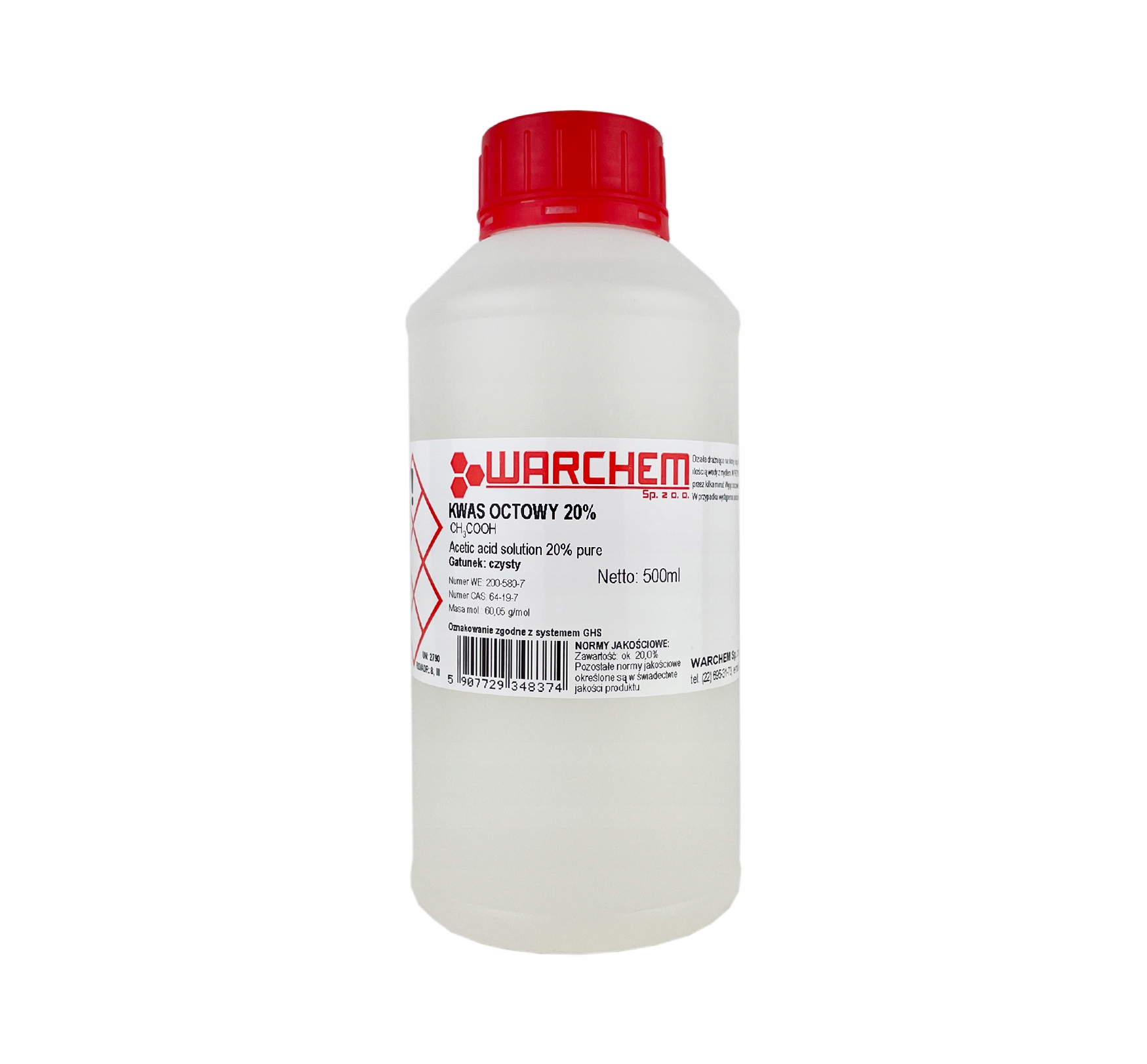 

Kwas Octowy 20% czysty 500ml