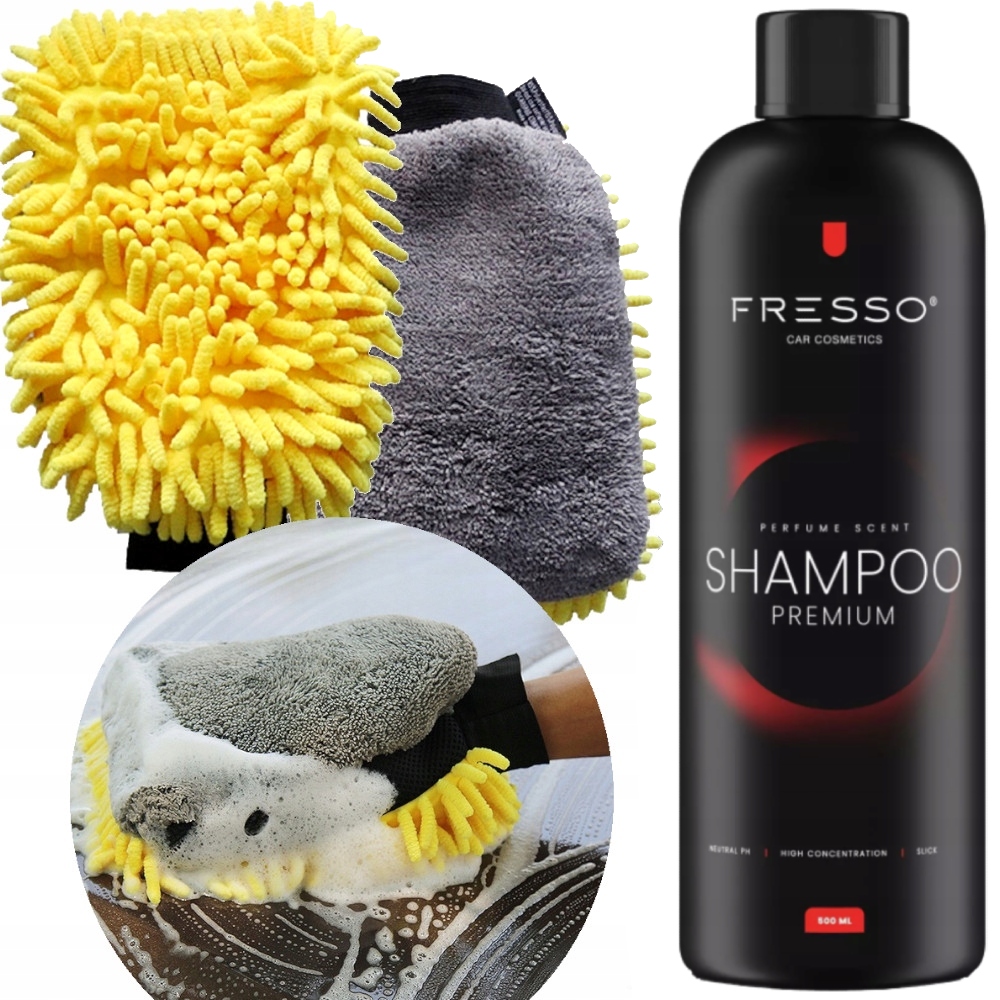 Fresso Shampoo 500ML Szampon Samochodowy Rękawica Do Mycia Auta Samochodu