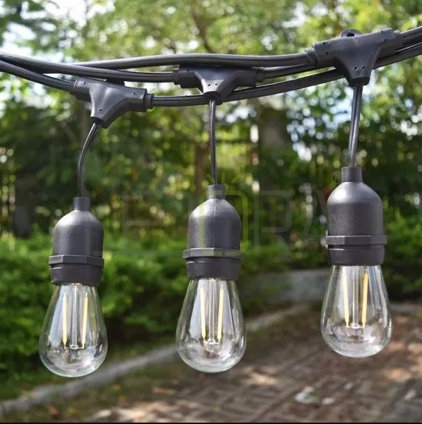 GIRLANDA OGRODOWA ŚWIETLNA 12m IP65 +ŻARÓWKI 10LED Długość 1200 cm