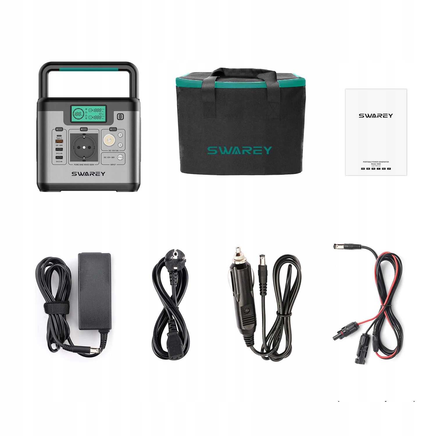 STACJA ZASILANIA SWAREY Solar GENERATOR 518Wh 230V Liczba urządzeń ładowanych jednocześnie 4