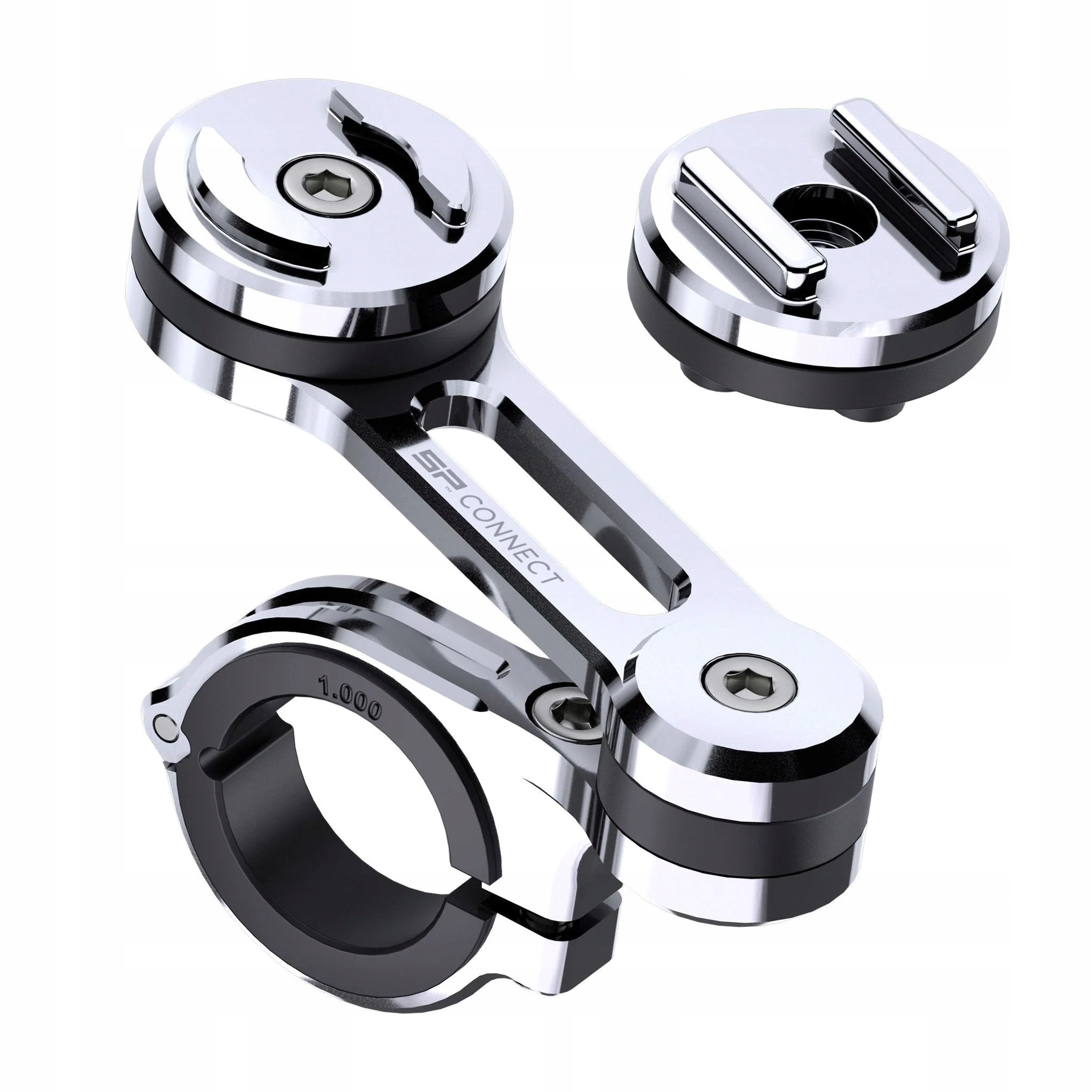 Chrómovaný držiak Sp Connect Moto Mount Pro na riadidlá 22 mm – 32 mm