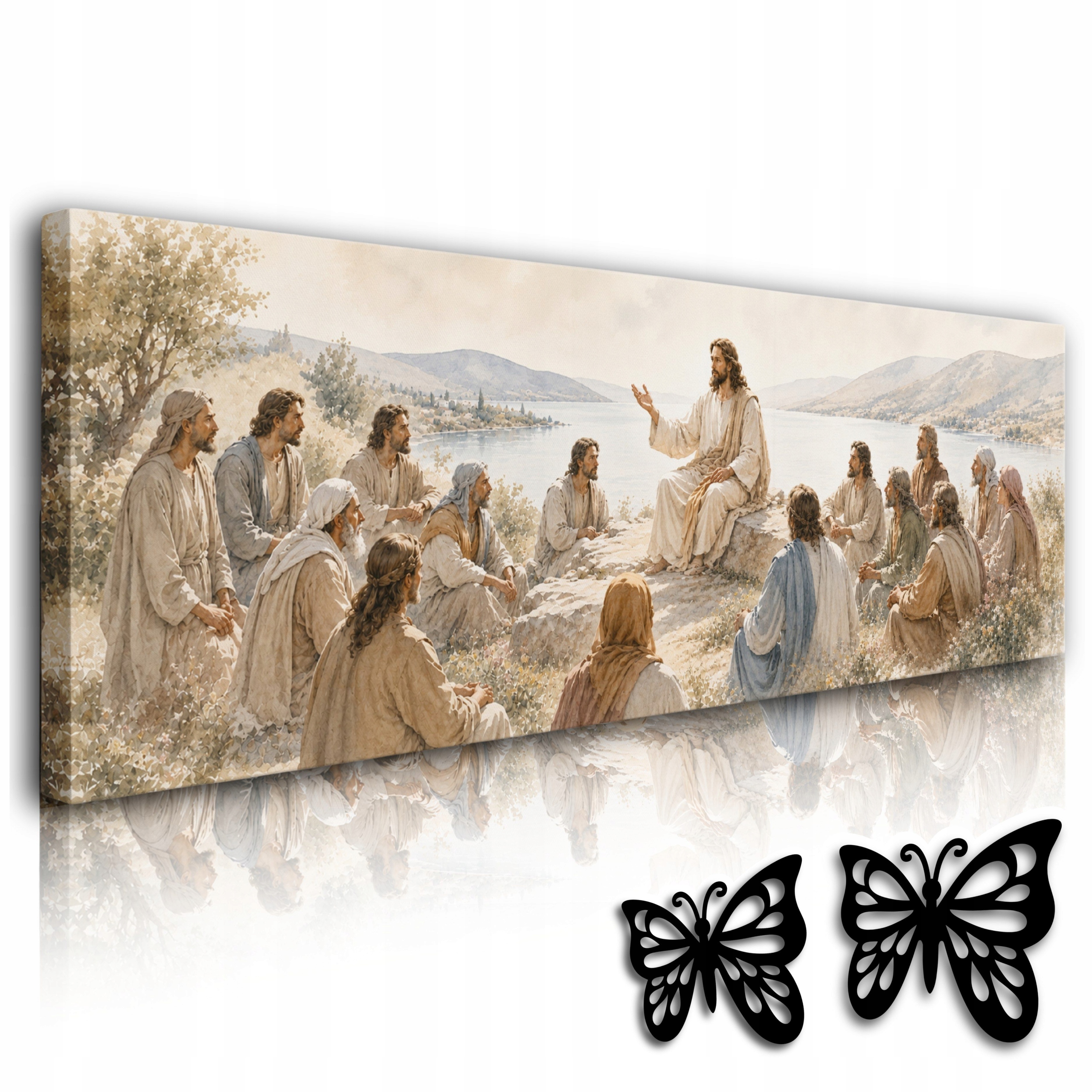 Obrazy na Ścianę Duży Obraz na Płótnie Salonu Motyw Religijny Jezus 120x40