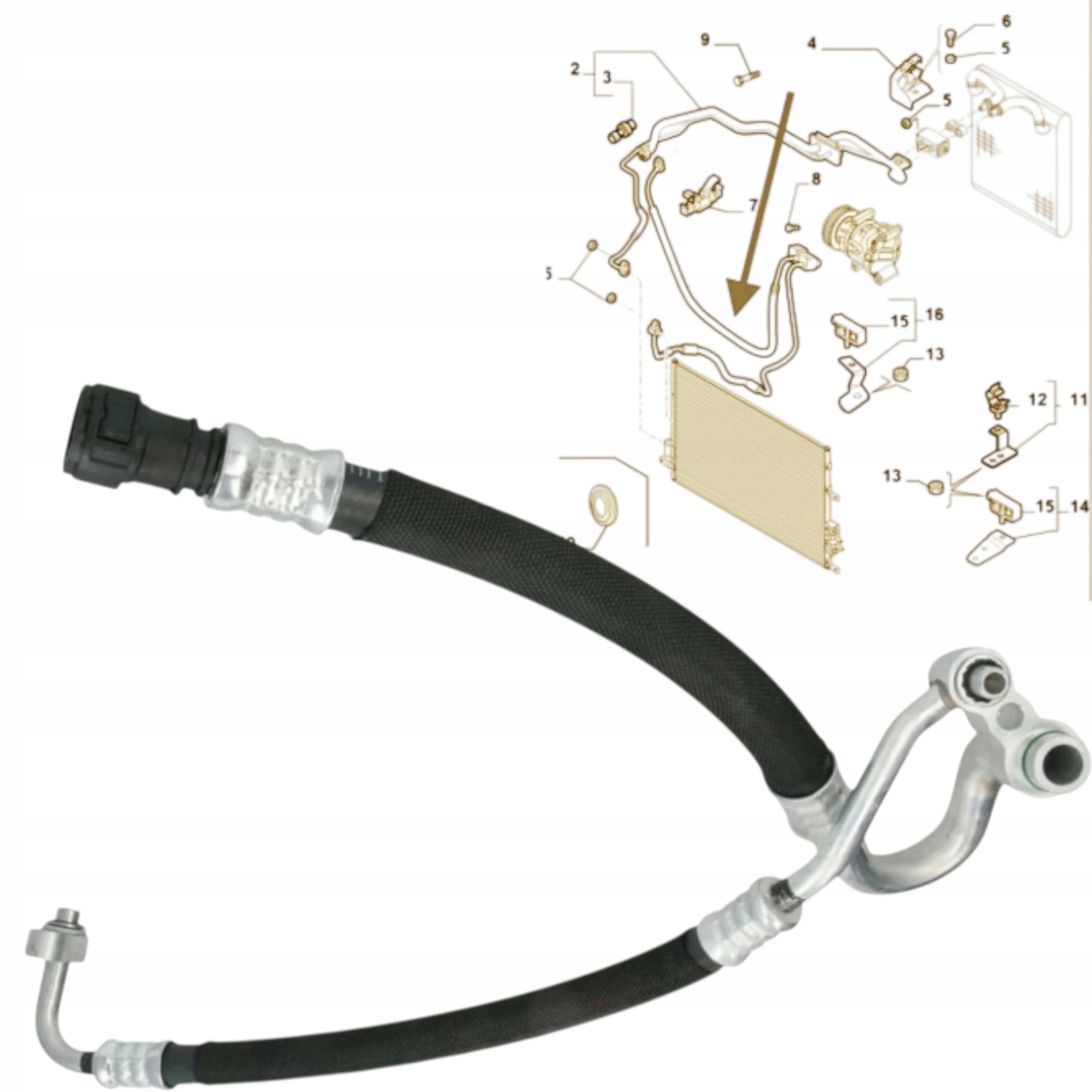 kabel Trubka Klimatizace Eacs 50506456 Alfa Romeo 159 1.9 05-12 Jtdm