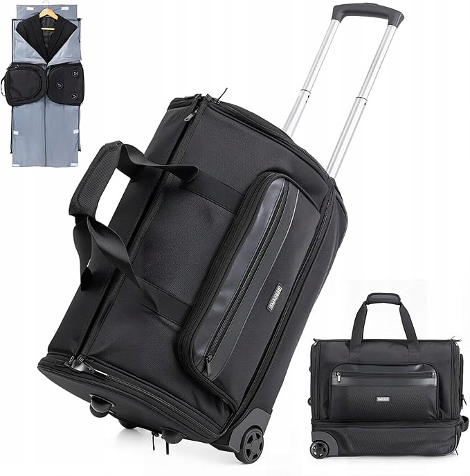 Torba Podróżna Walizka Na Kółkach Czarna Teleskopowa Rączka