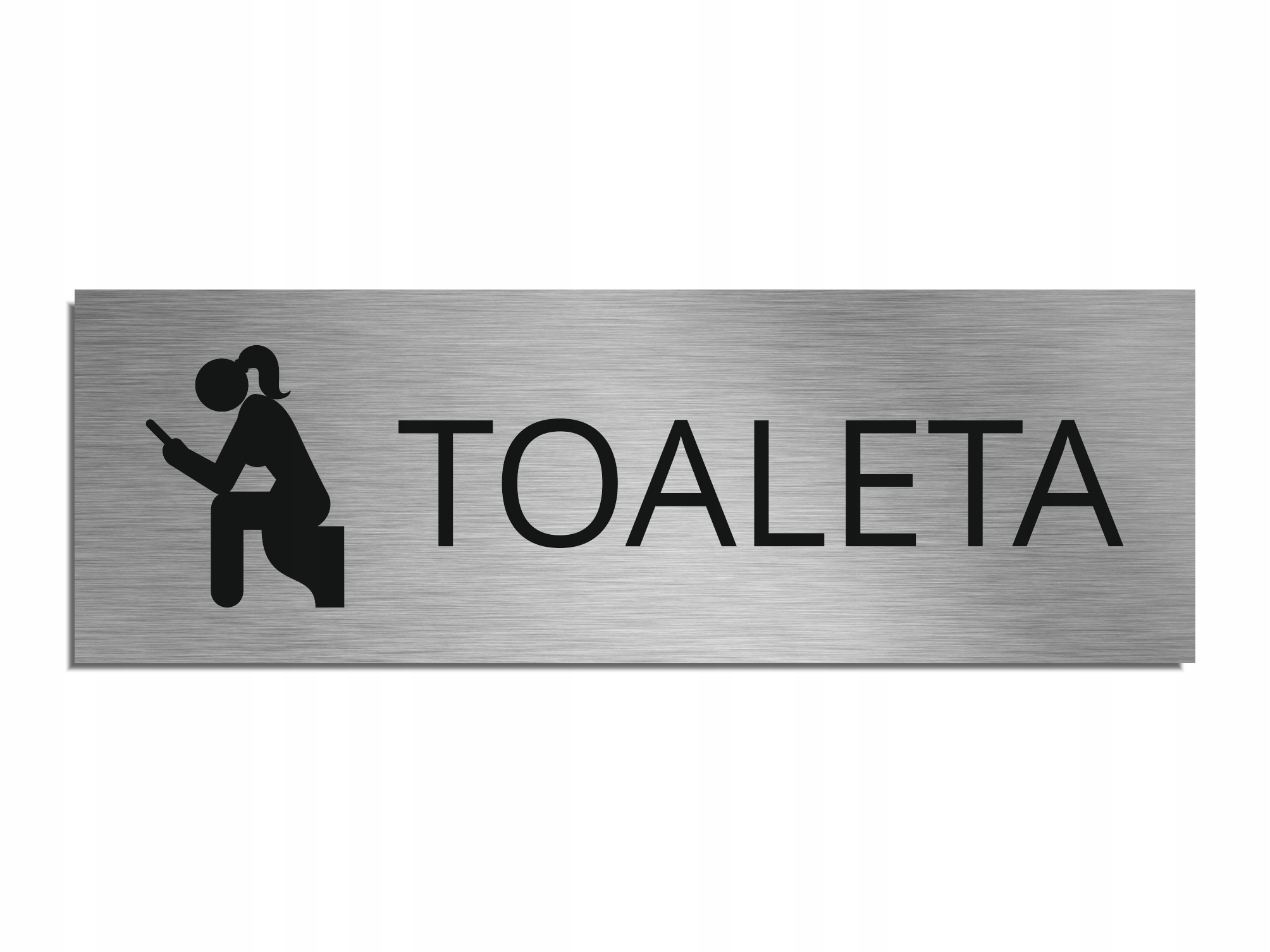 Tabliczka na drzwi TOALETA damska WC 5x15cm