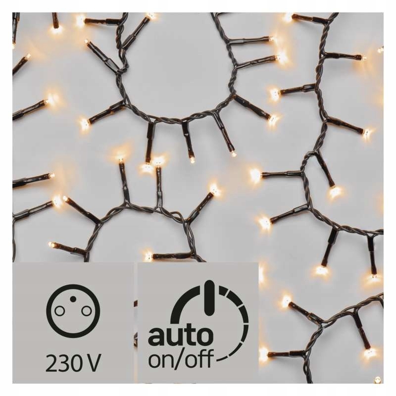 

Lampki choinkowe 600LED 12m IP44 vintage timer