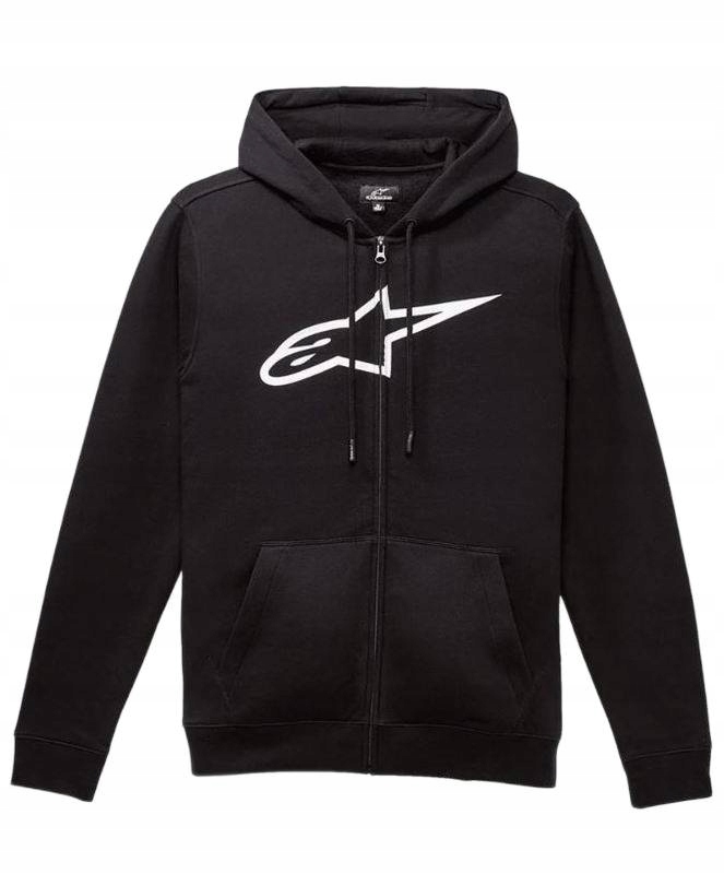 Motocyklová Mikina S Kapucňou Alpinestars Fleece Ageless V3 Black/white L