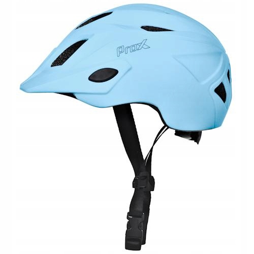 Kask Rowerowy Prox Dziecięcy Flash Led Rozm: M 52-56cm Turkusowy Niebieski
