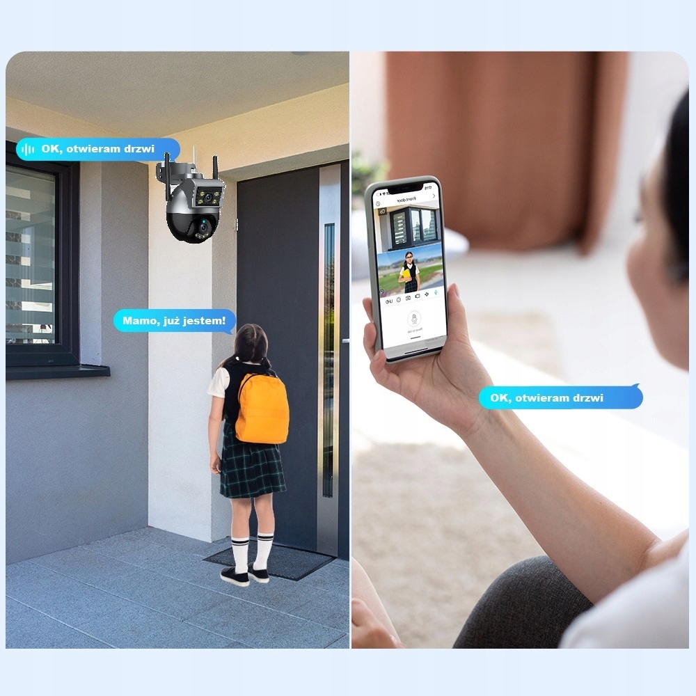 KAMERA PODWÓJNA ZEWNĘTRZNA OBROTOWA 4MPX TUYA Kod producenta 4beKamera podwójna obrotwa