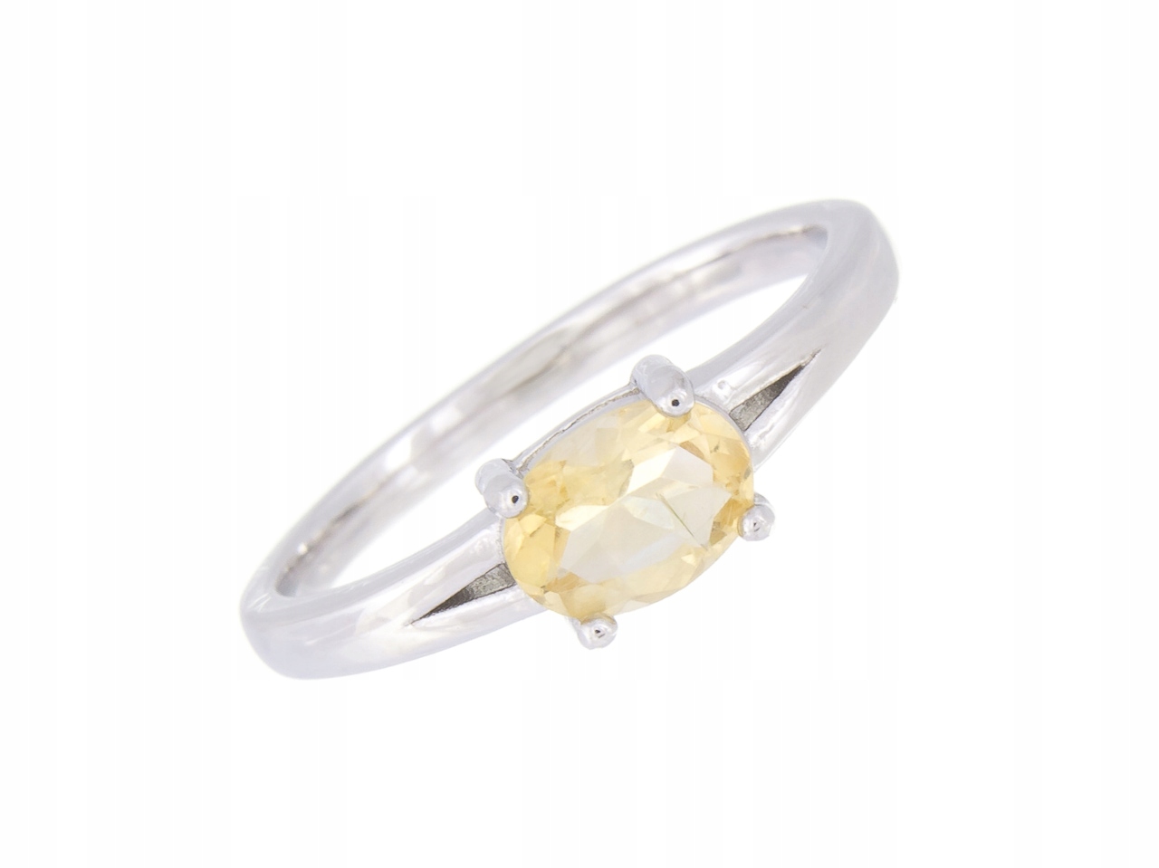 Prstýnek S Rhodiem Vel .20 S Přírodním Citrínem