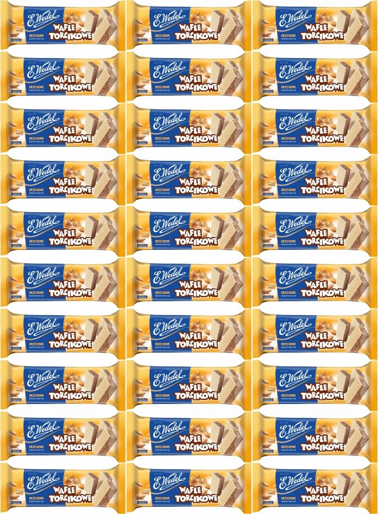 Wafle Torcikowe Orzechowe 160 g E.Wedel x48