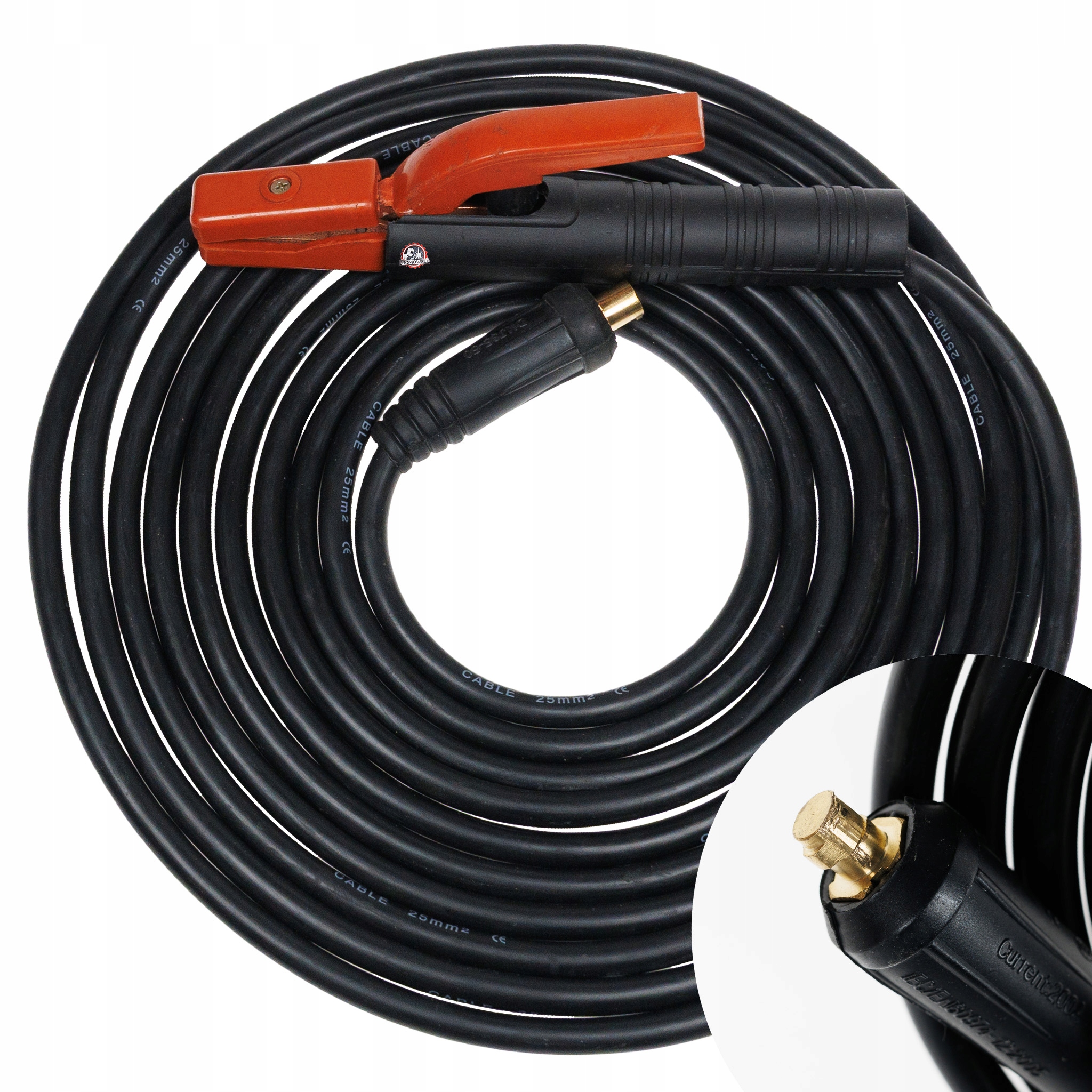 Uchwyt elektrodowy Mma 5 metrów, do 200A, duży wtyk 13mm 35/50