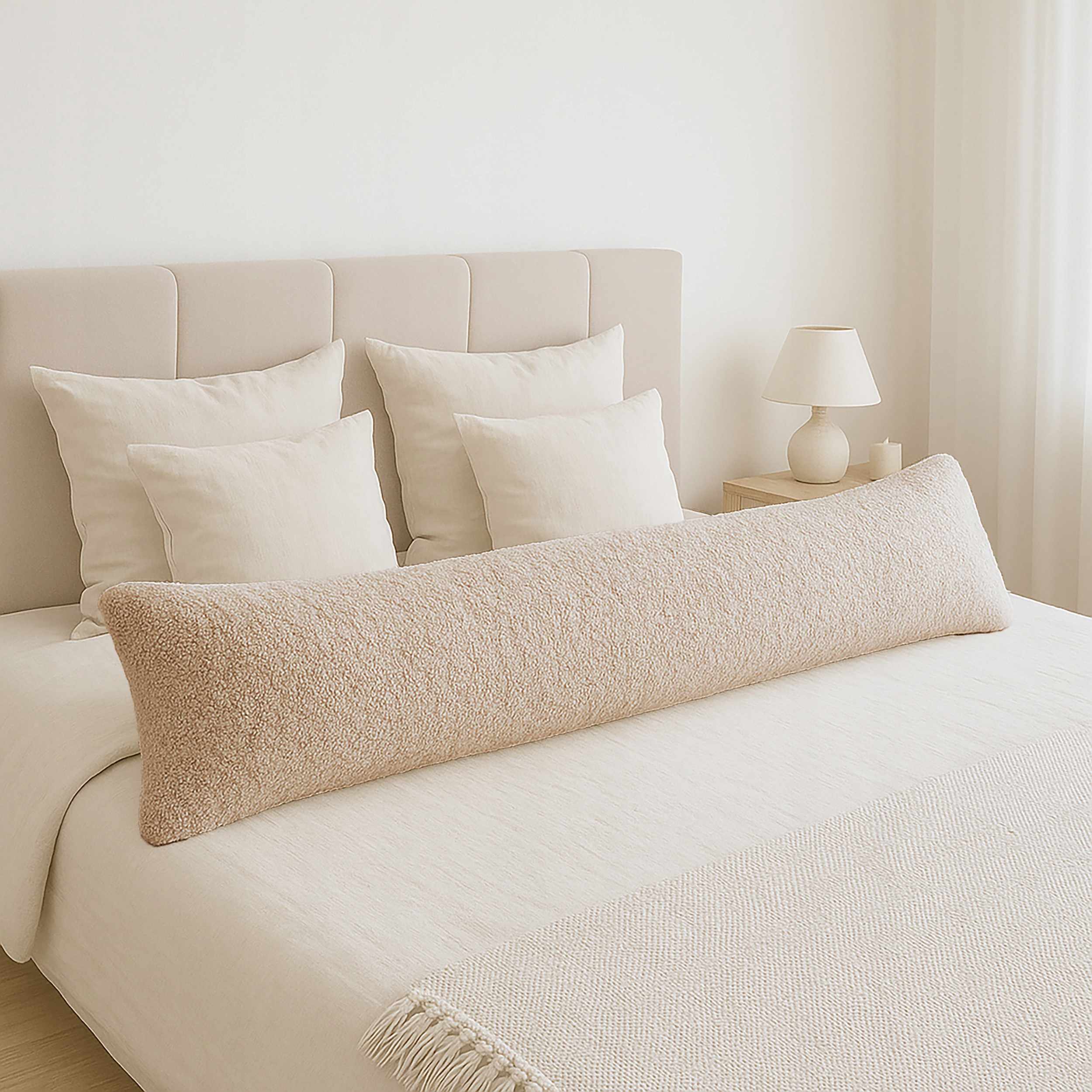 Long polštář s polštářkem 40x145 na spaní na Boku Břicha boucle Bukla W82