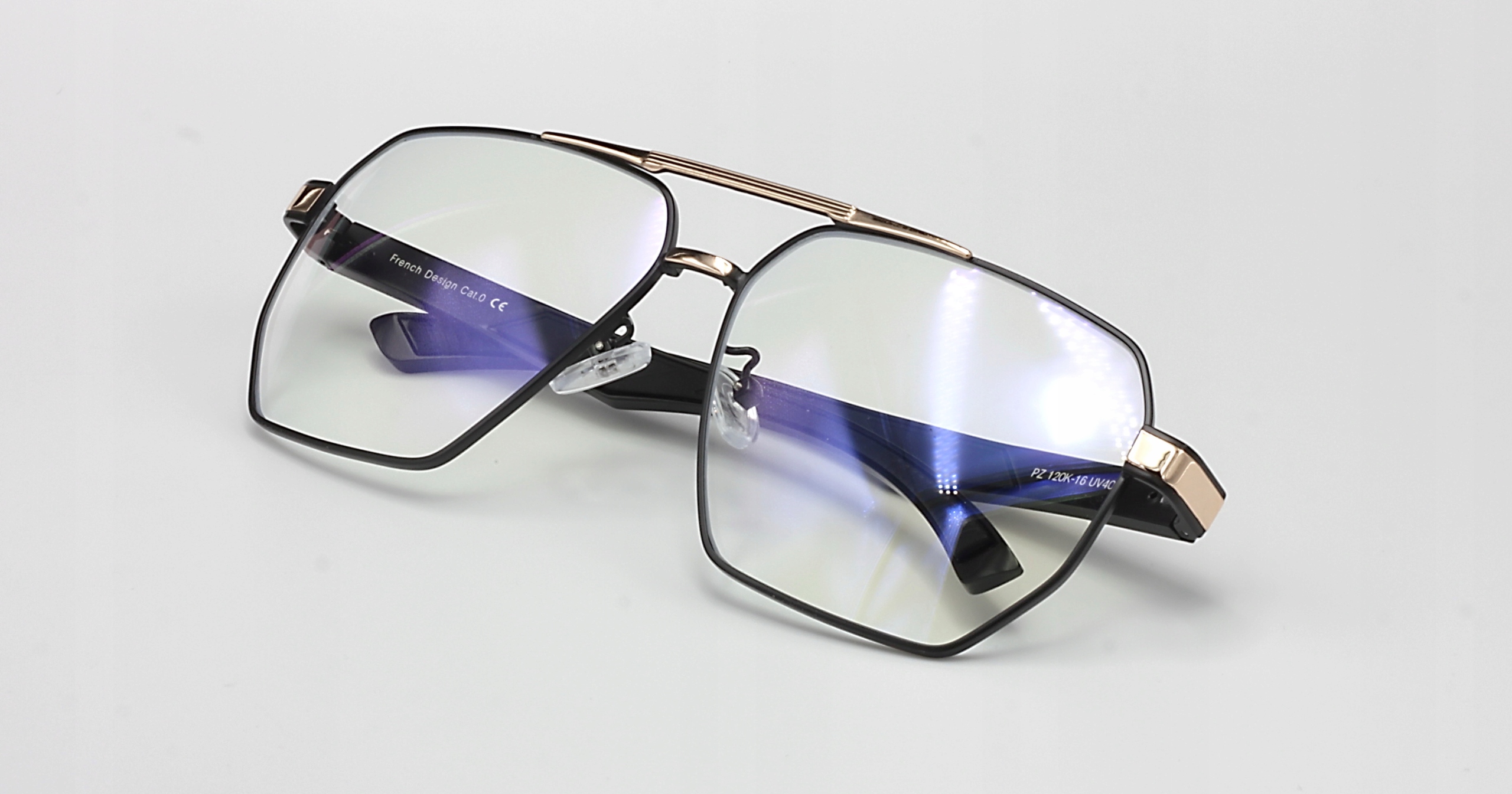 OKULARY DO KOMPUTERA ZERÓWKI FILTR BLUE LIGHT ETUI Kolor czarny