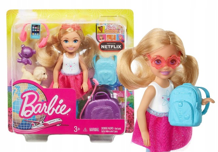 

Lalka Barbie Chelsea W Podróży zestaw FWV20