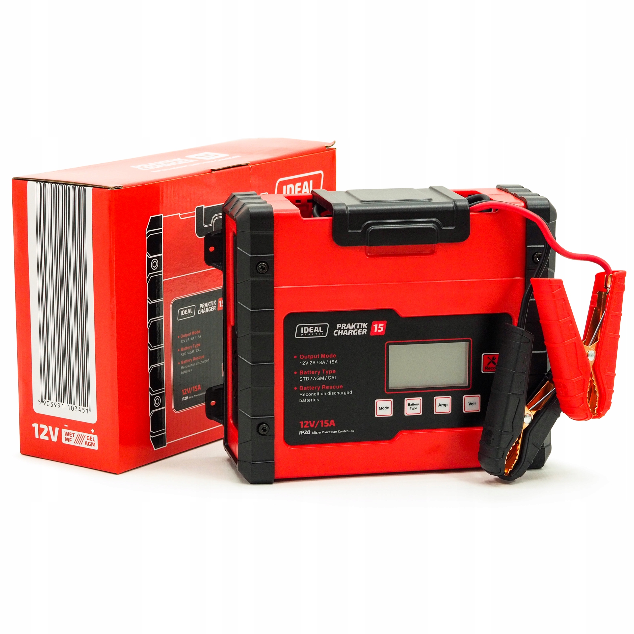 Usmerňovač Ideal Praktik Charger 15 LCD 12 V 300Ah