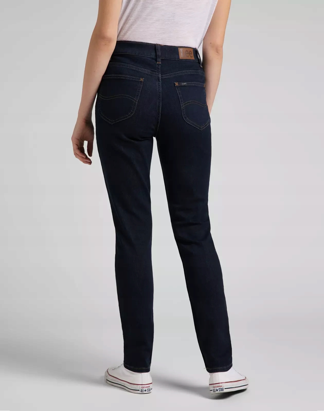 Dámské úzké nohavice kalhoty Lee Comfort Skinny Darkest Night L34DTWJI 34/33