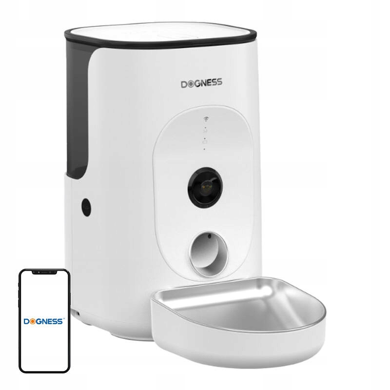 Levně Chytrý dávkovač krmiva s kamerou Dogness F15 WiFi 4L s nádobou se s