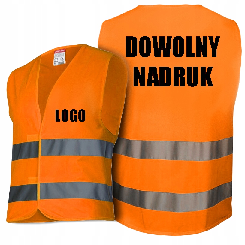 

Kamizelka Odblaskowa Z Nadrukiem Napisem Rozm. XL