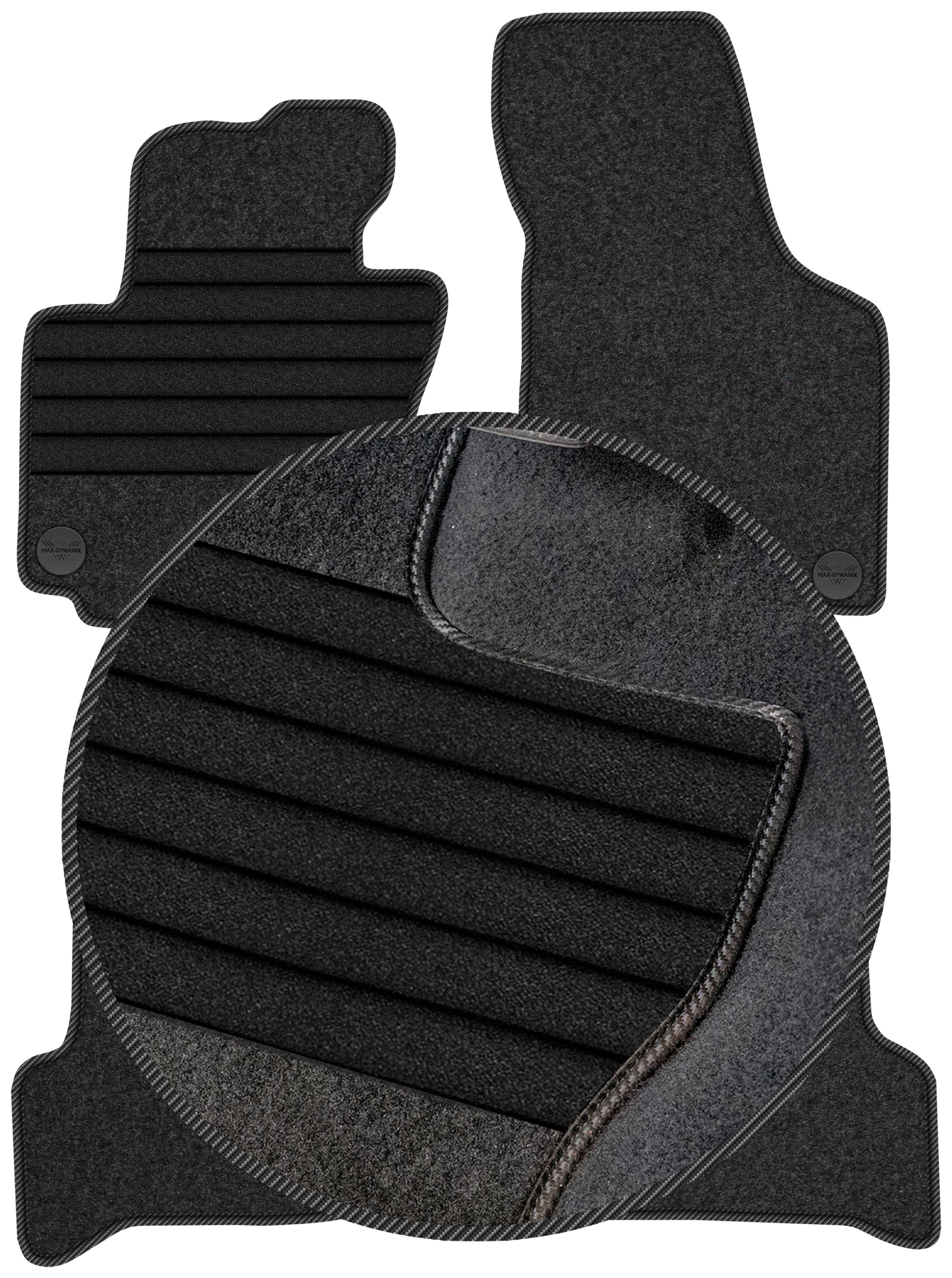 Vw Golf Plus 2005-2014 Velurové stěrače do auta XXL Vyztužení