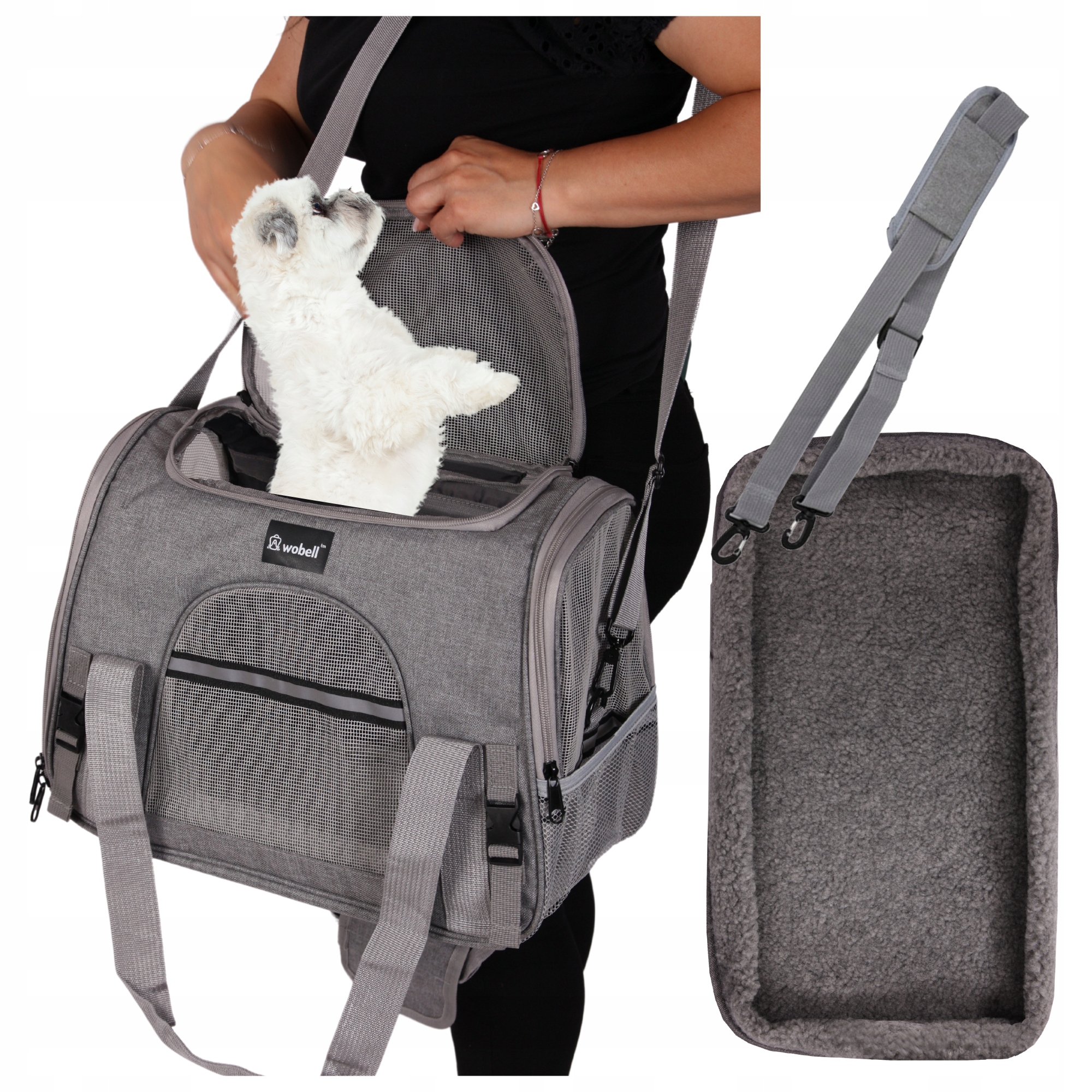 Levně Přepravka Pro Přepravu Psa Kočky, Větrací Otvory S Podložkou Na Zip