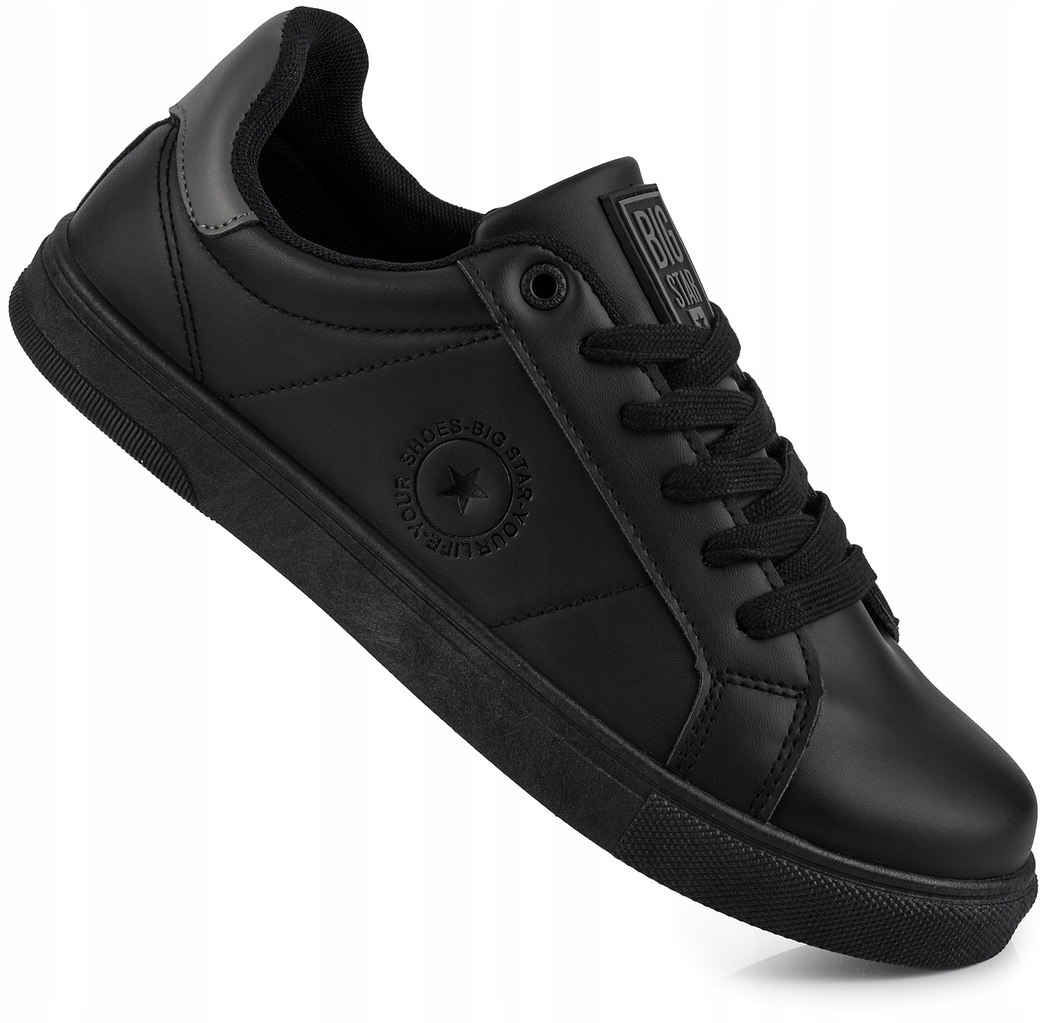 Big Star Męskie Buty Sneakersy Trampki Sportowe Ekoskóra Czarne r. 42