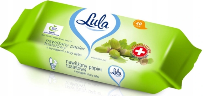 

Lula Nawilżany Papier Toaletowy Kora Dębu 40 szt