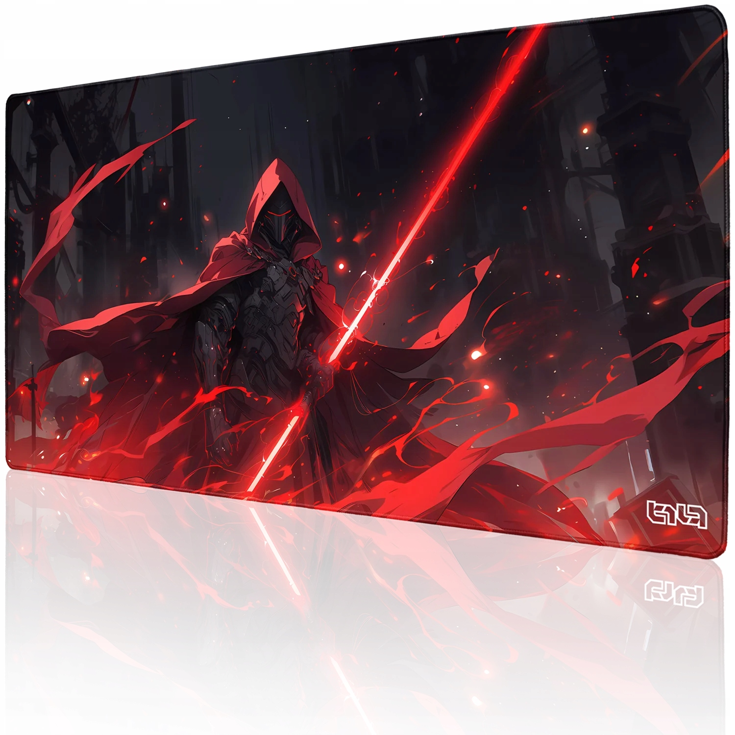 Velká Podložka Pod Myš Červené Světelné ostří 100x50 Tilt Herní
