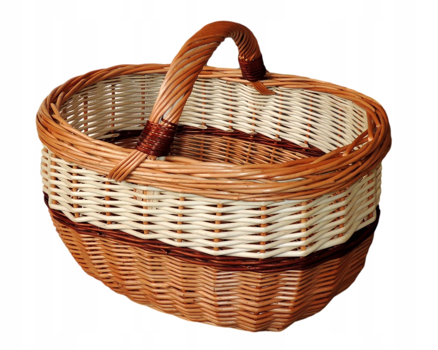 

Wiklinowy Solidny Kosz Na Zakupy Grzyby XL Duży