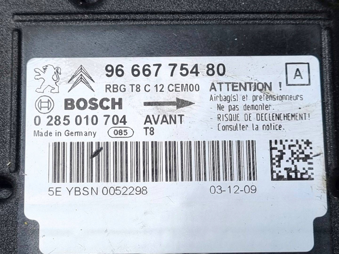 module airbag Peugeot 3008 2010 9666775480