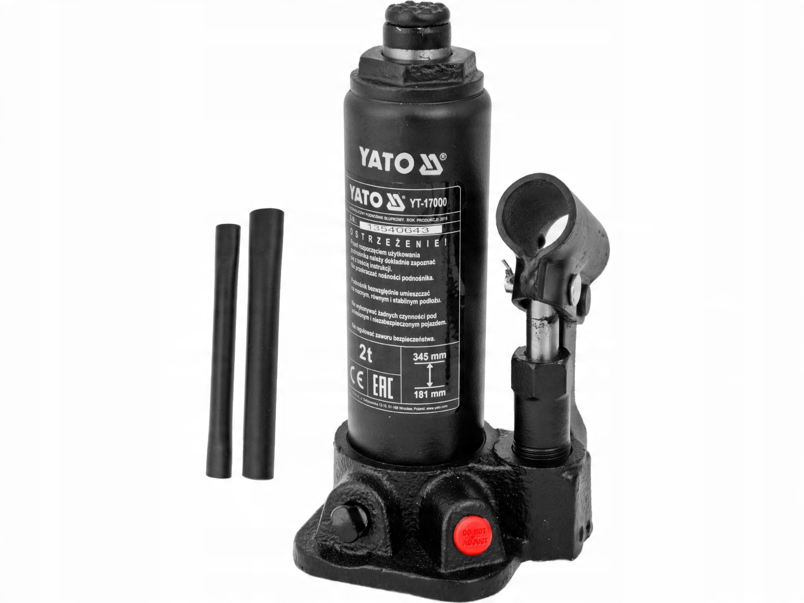 

Yato Podnośnik Tłokowy Hydrauliczny YT-17000 2T