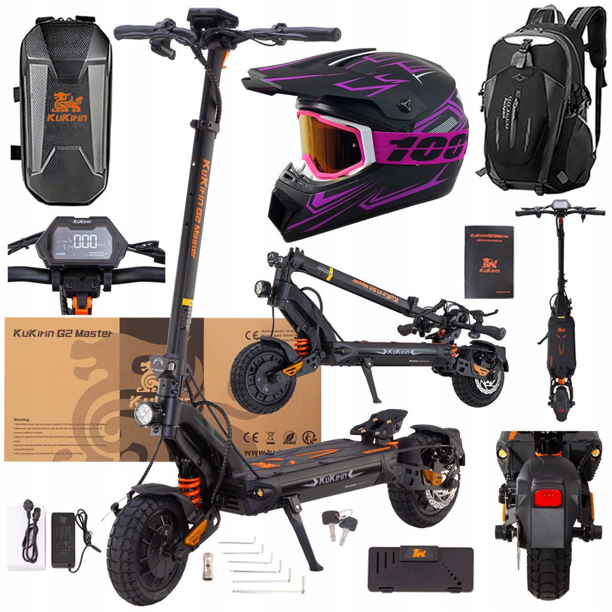 Kukirin G2 Master elektrické vozidlo 2000W 52V 20.8AH 70KM 60KM/H +Dárek