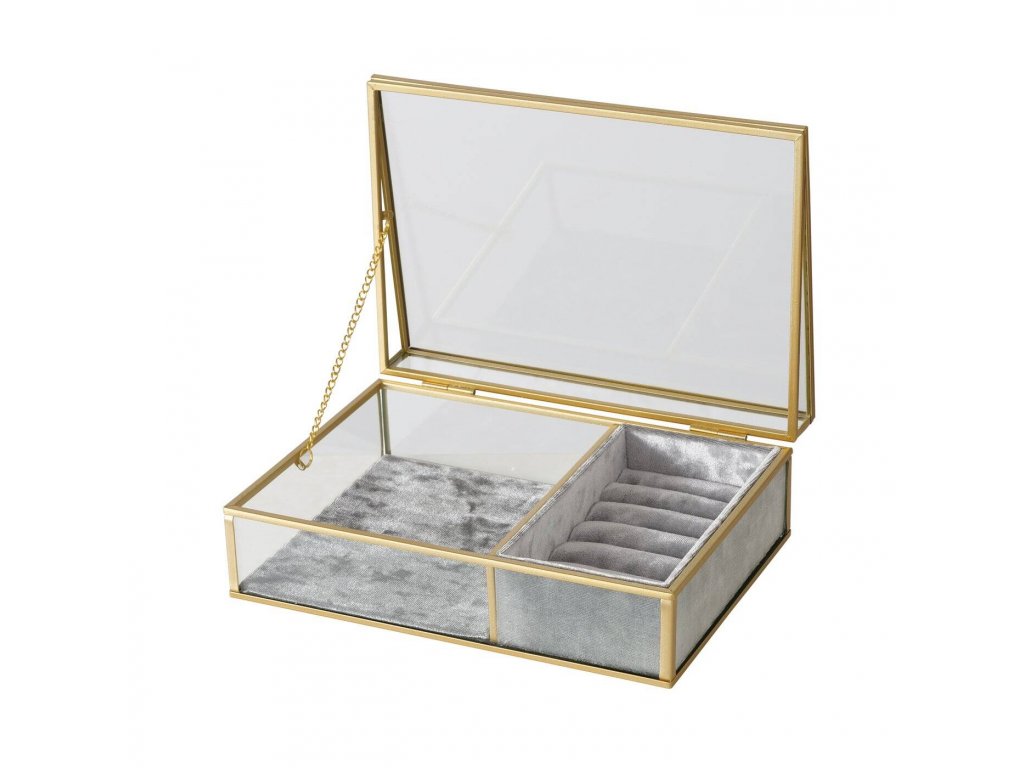 Šperkovnice na hodinky a bižuterie Clipo, transparentní
