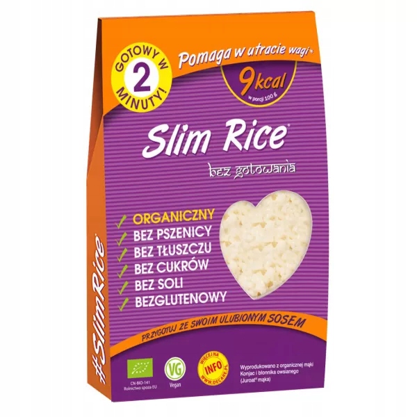 Těstoviny (z Tapioky A Konjacu) ve tvaru rýže bezlepkové Bio 200 g Slim