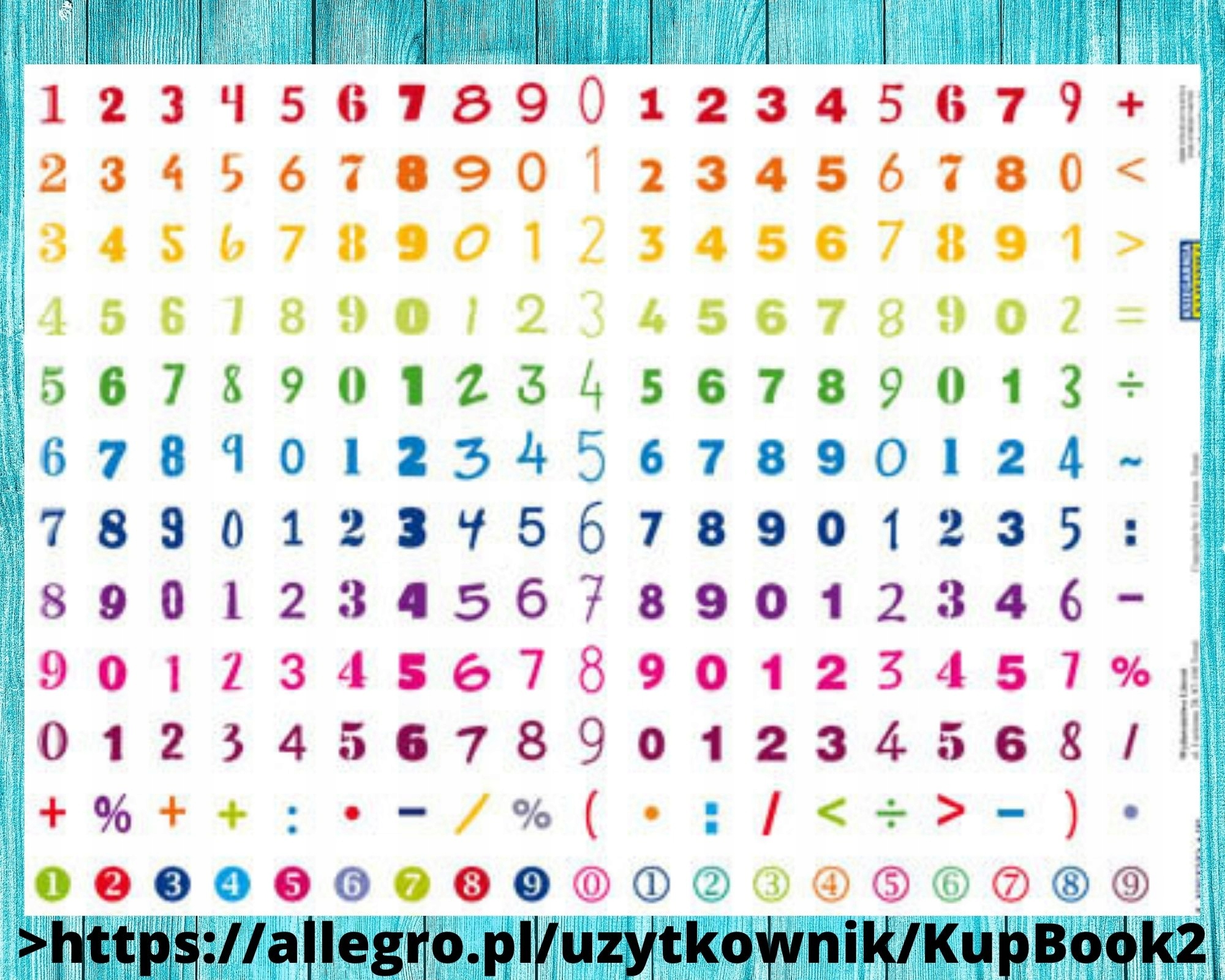 

Naklejki cyfry (240 naklejek)