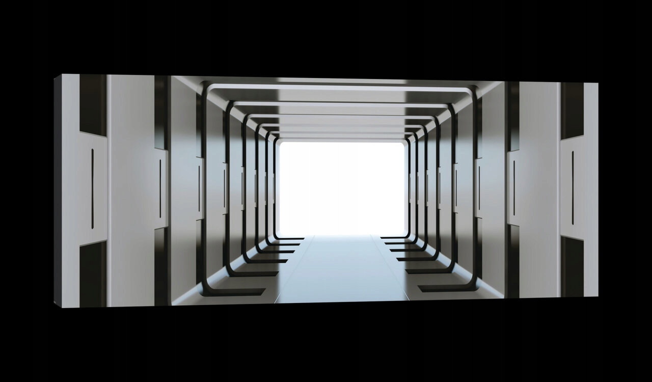 Obraz 145x45 Futuristický tunel hloubka perspektiva minimalismus geometrie