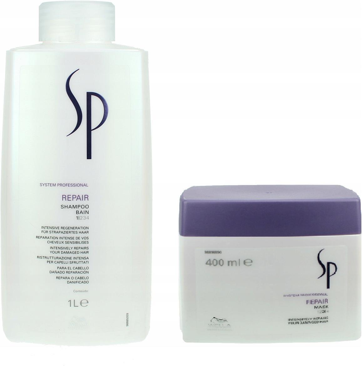 Wella Sp Repair Šampon Maska Regenerace Set