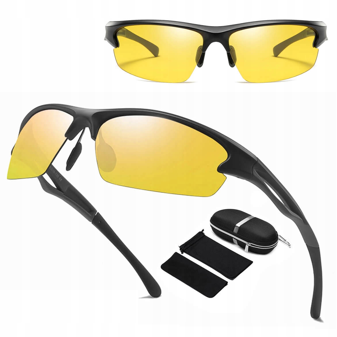 Žluté Hd Rozjasňující brýle pro noční jízdu pro řidiče příslušenství