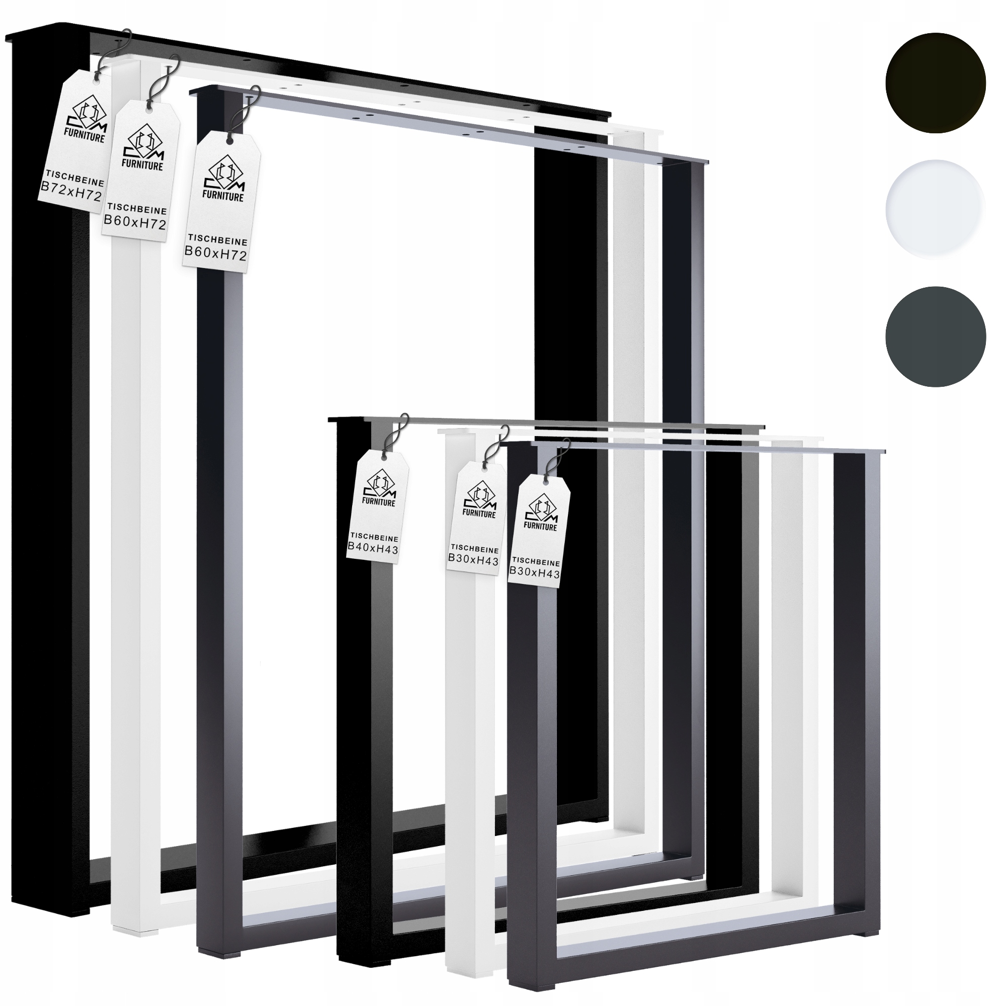 Kovové Nohy Na Stôl Stolíka Loft Industriálna Podstavka Čierna