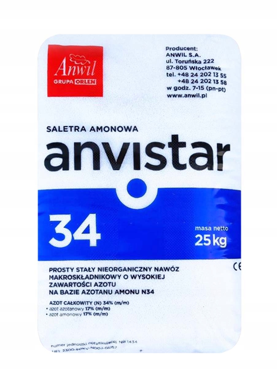 Dusíkaté hnojivo 25 kg Anwil saletra Anvistar na trávu a trávnik, záhradu, zeleninu